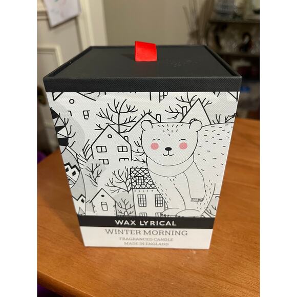 WAX LYRICAL Candle Winter Morning Glass Bear NEW HTF - Picture 1 of 7